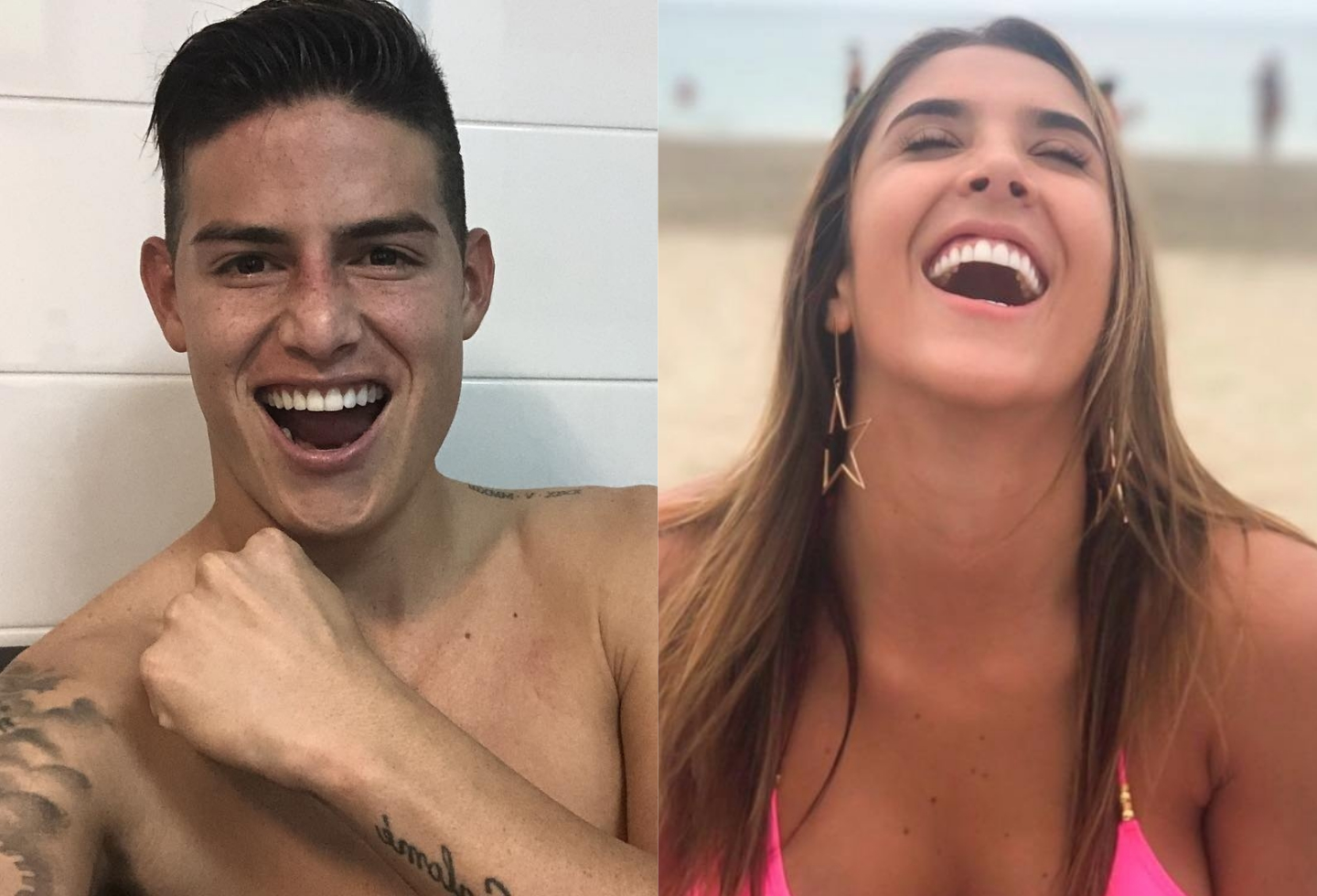 James Rodríguez y Daniela Ospina