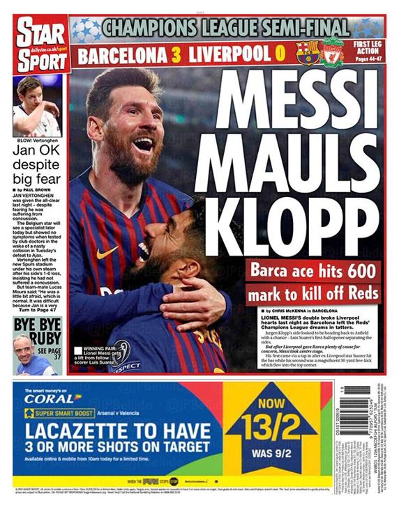 The Sun · Lionel Messi