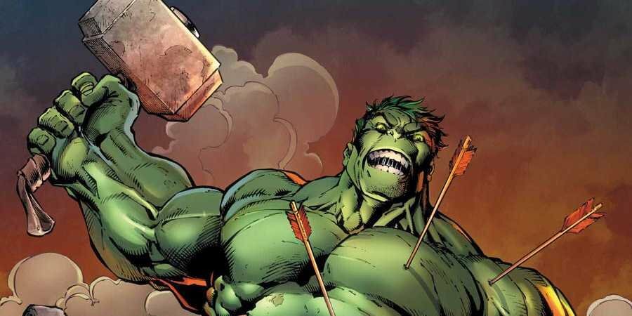 Hulk usa el martillo de Thor