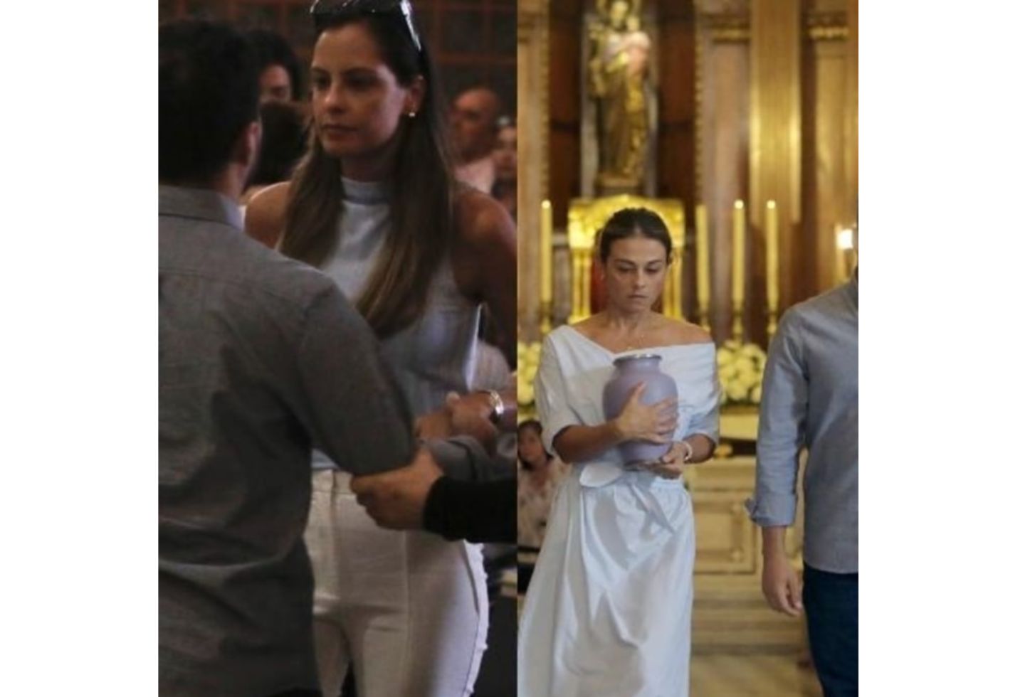 Laura Acuña en ceremonia de despedida de Jota Mario