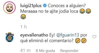 Captura de pantalla mensaje Guarín