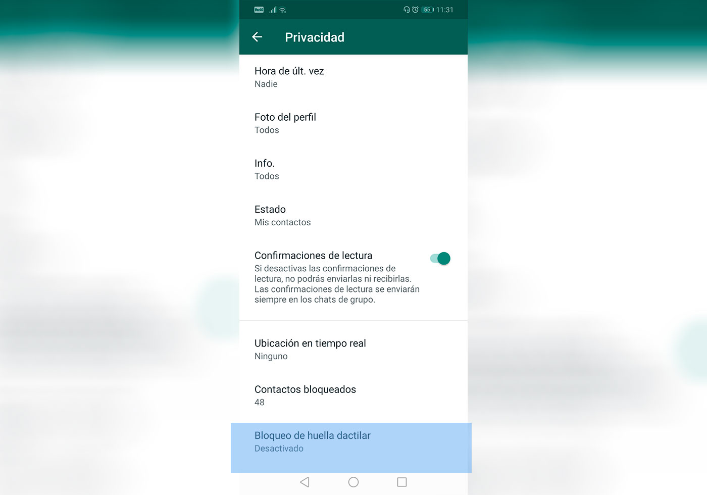 Menu WhatsApp