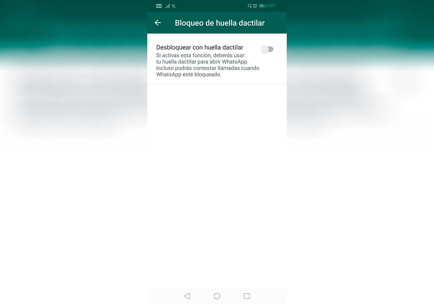 Menu de Whatsapp