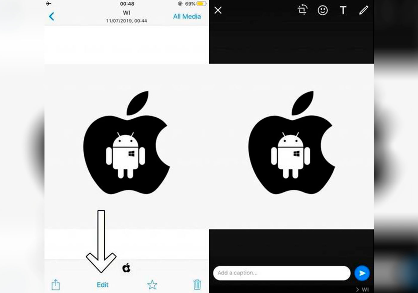 Editor de imágenes de WhatsApp