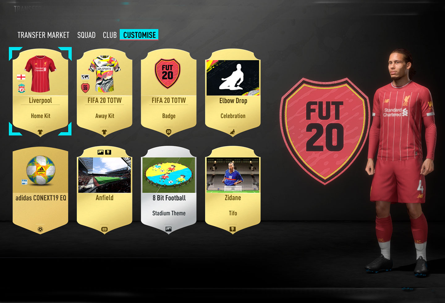 Personalizar jugador en FIFA FUT 20