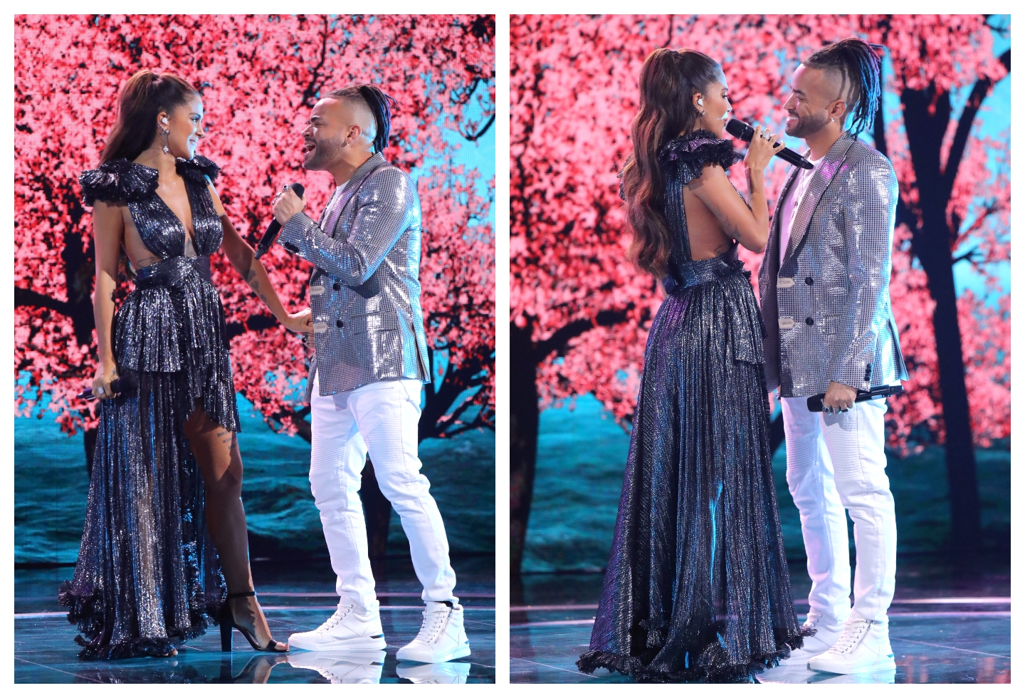 Greeicy Rendón y Nacho en los Latin AMAs 2019