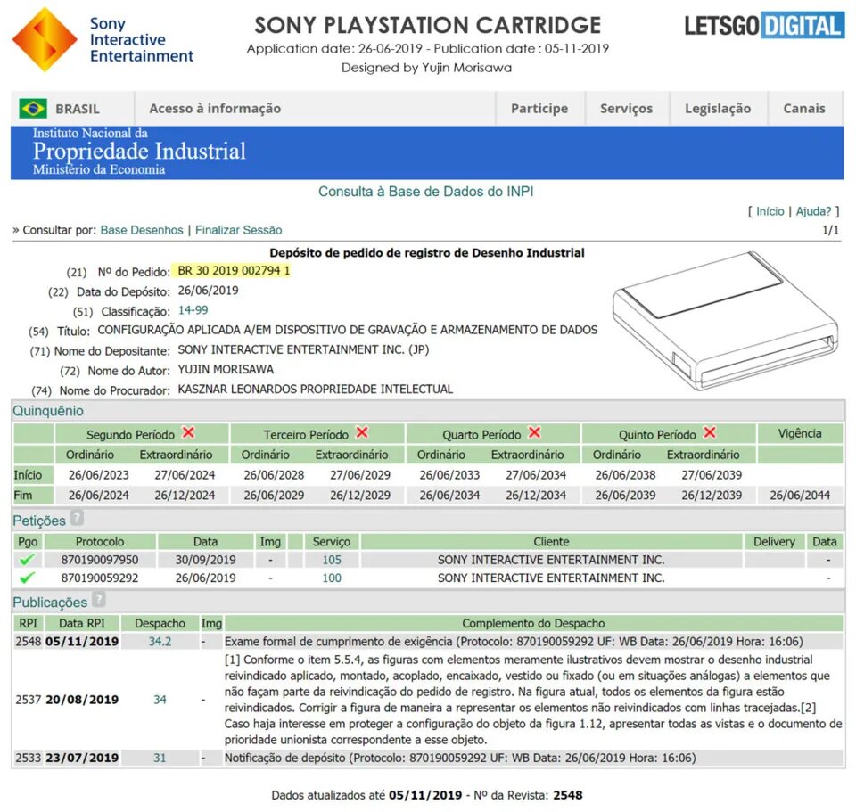 Patente cartucho de juegos