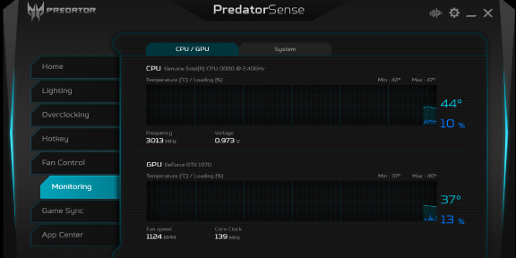 Software del Predator Triton 500