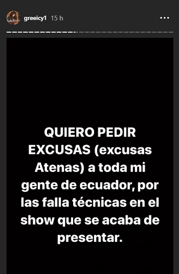 Greeicy, historia de Instagram