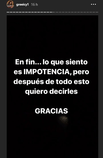 Greeicy, historias de Instagram