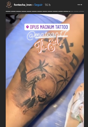 Tatuaje de Mateo Carvajal
