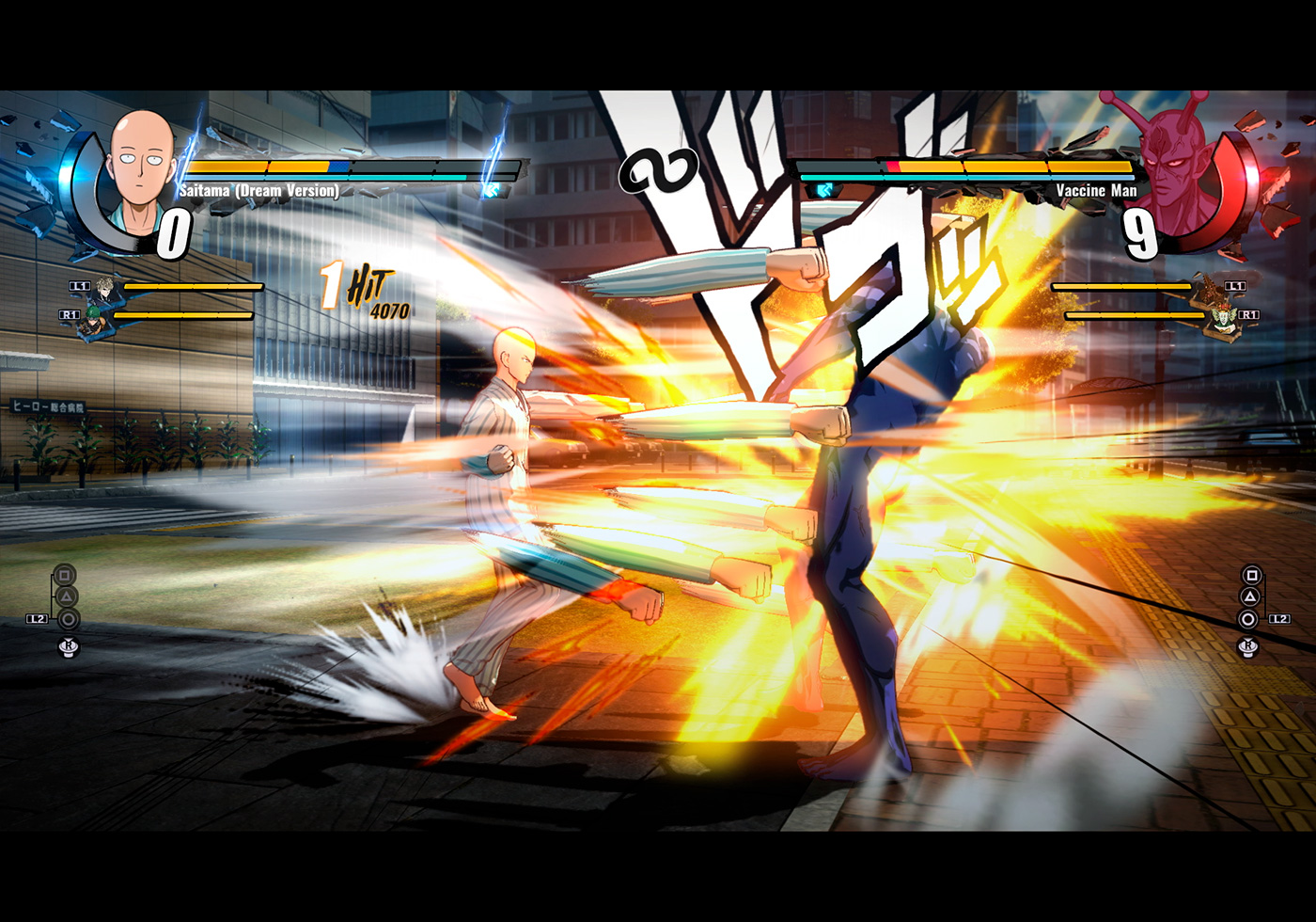 Combate en el videojuego de One punch Man