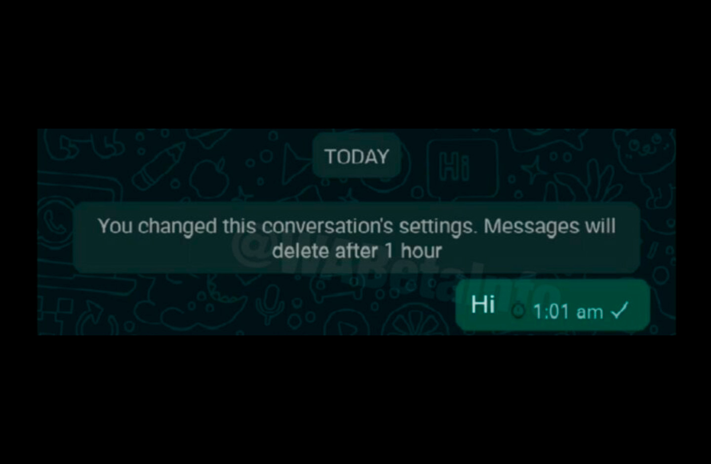 Mensaje autoeliminado de WhatsApp