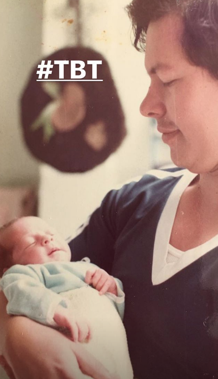Laura Acuña con su papá