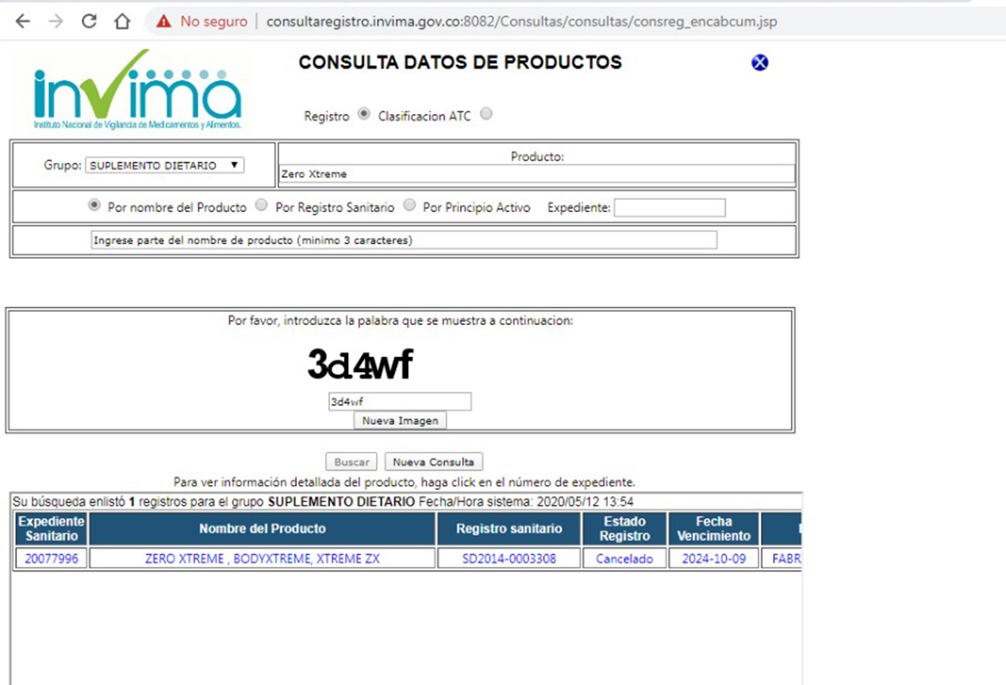 Registro Invima