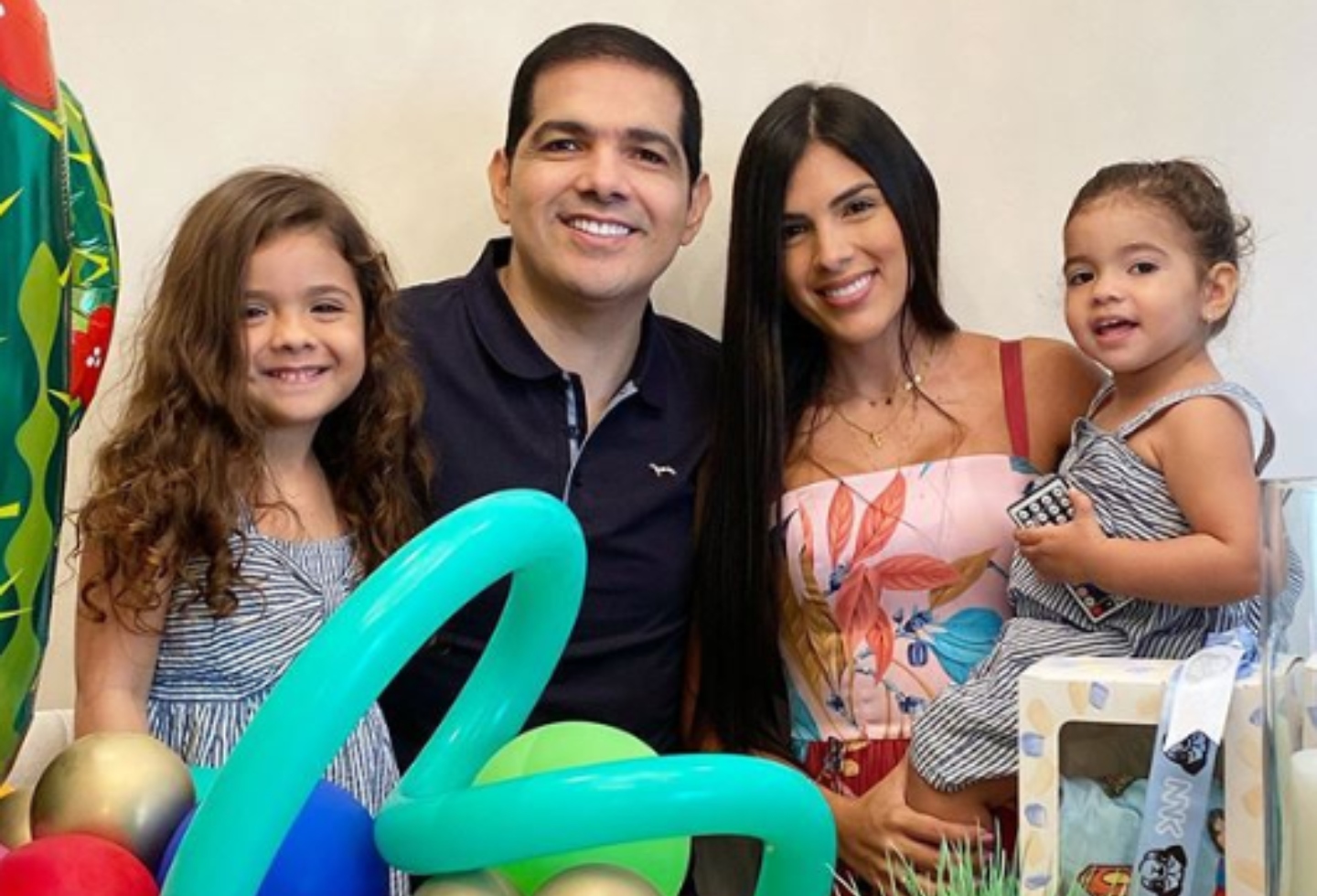 Peter Manjarrés y su familia