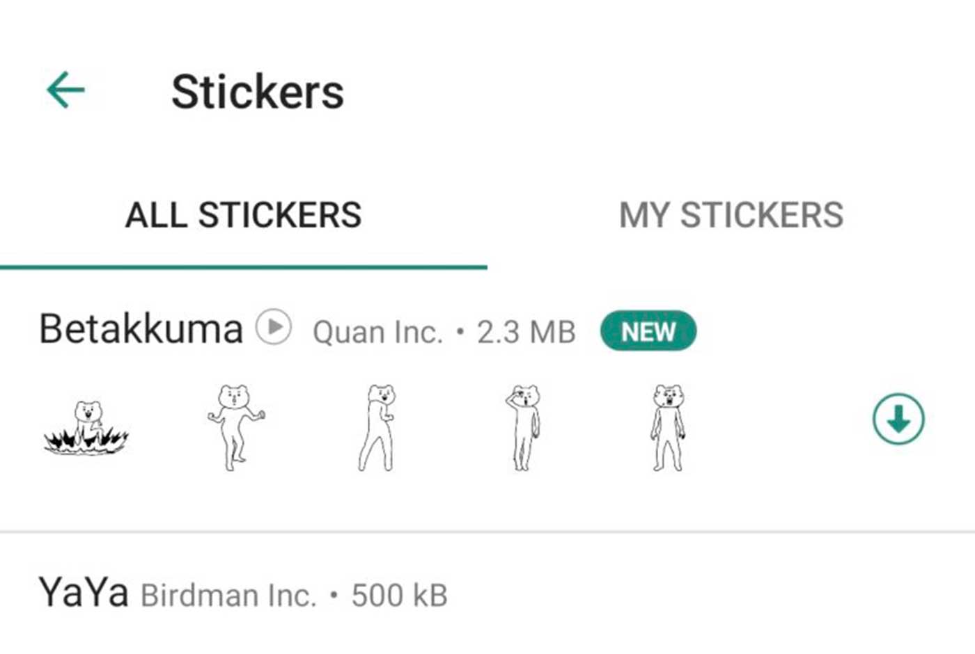 Stickers nuevos de WhatsApp