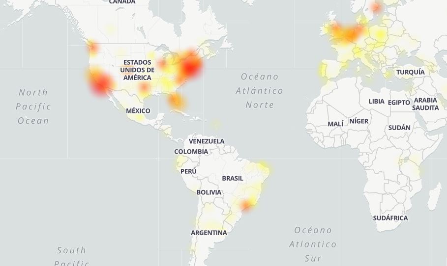 Mapa falla downdetector
