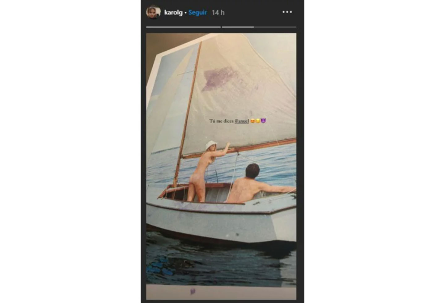 Karol G y Anuel AA a bordo de un velero