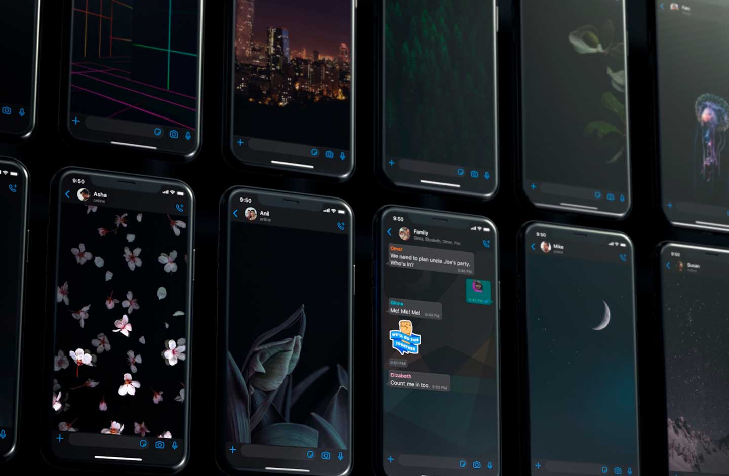 WhatsApp estrena nuevos fondos modo oscuro