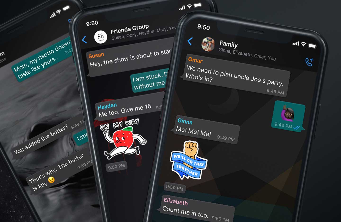 Nuevos fondos modo oscuro de WhatsApp