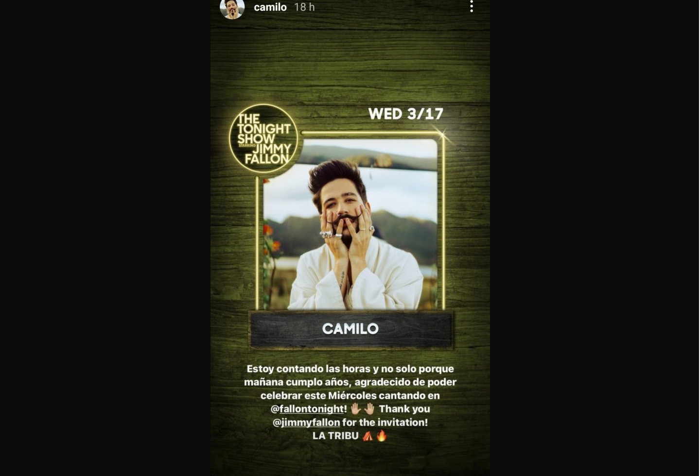 Camilo Echeverry en Jimmy Fallon