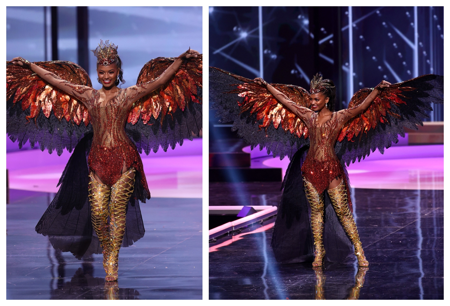 Miss USA Asya Branch en Miss Universo - desfile en traje típico