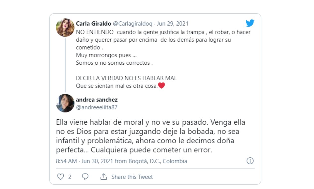 Carla Giraldo: Pelea en MasterChef Celebrity RCN con Liss Pereira