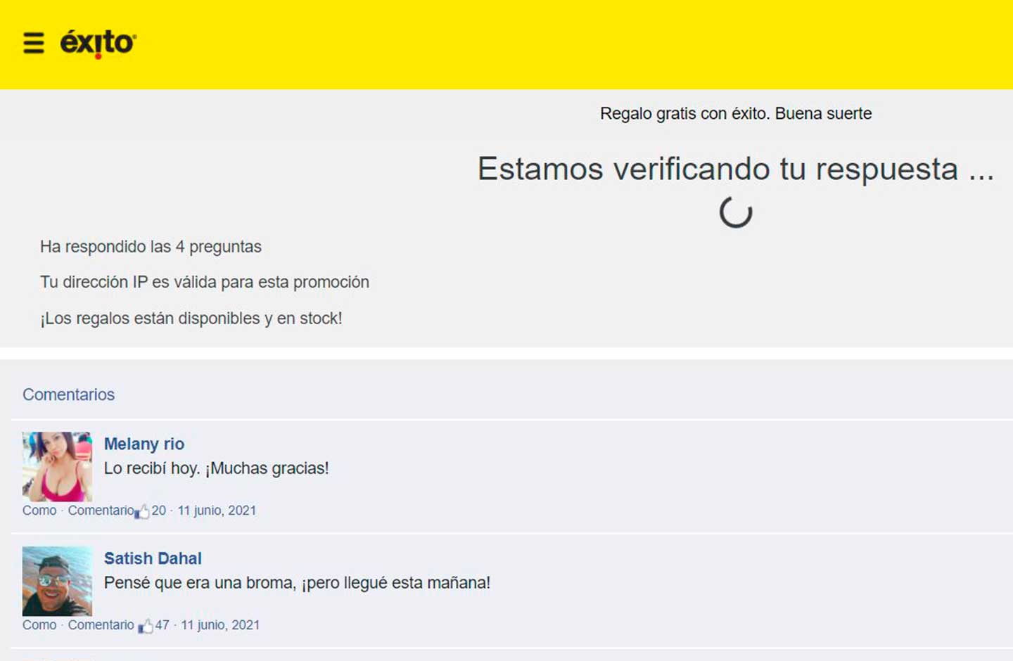 Estafa en WhatsApp suplanta al Éxito