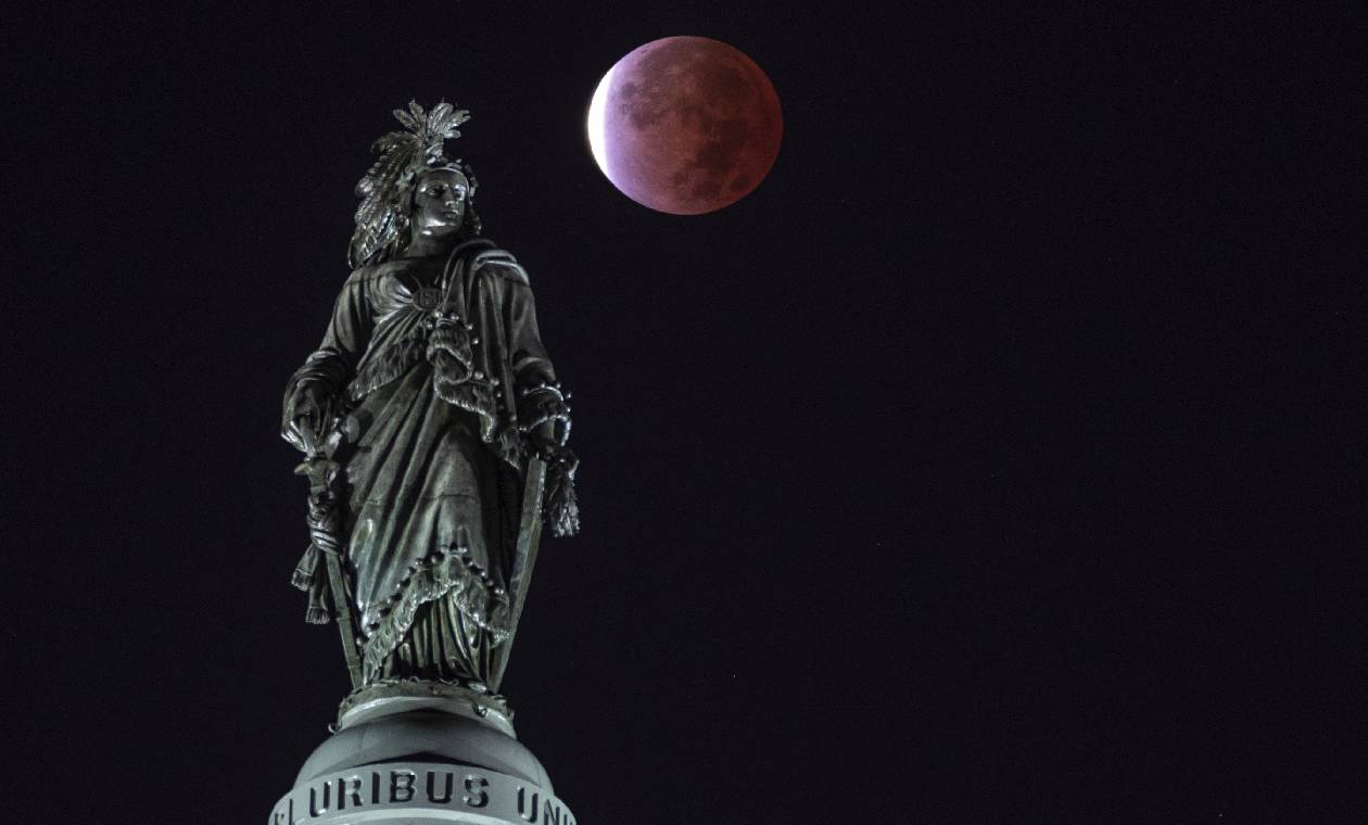Eclipse de luna en Estados Unidos