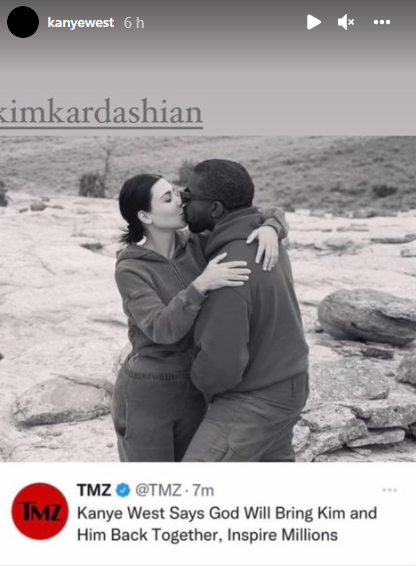 Estado de instagram Kanye West