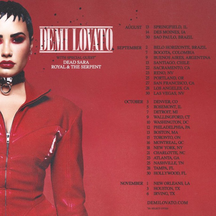 Demi Lovato, anuncia su octavo álbum y realizará su gira mundial