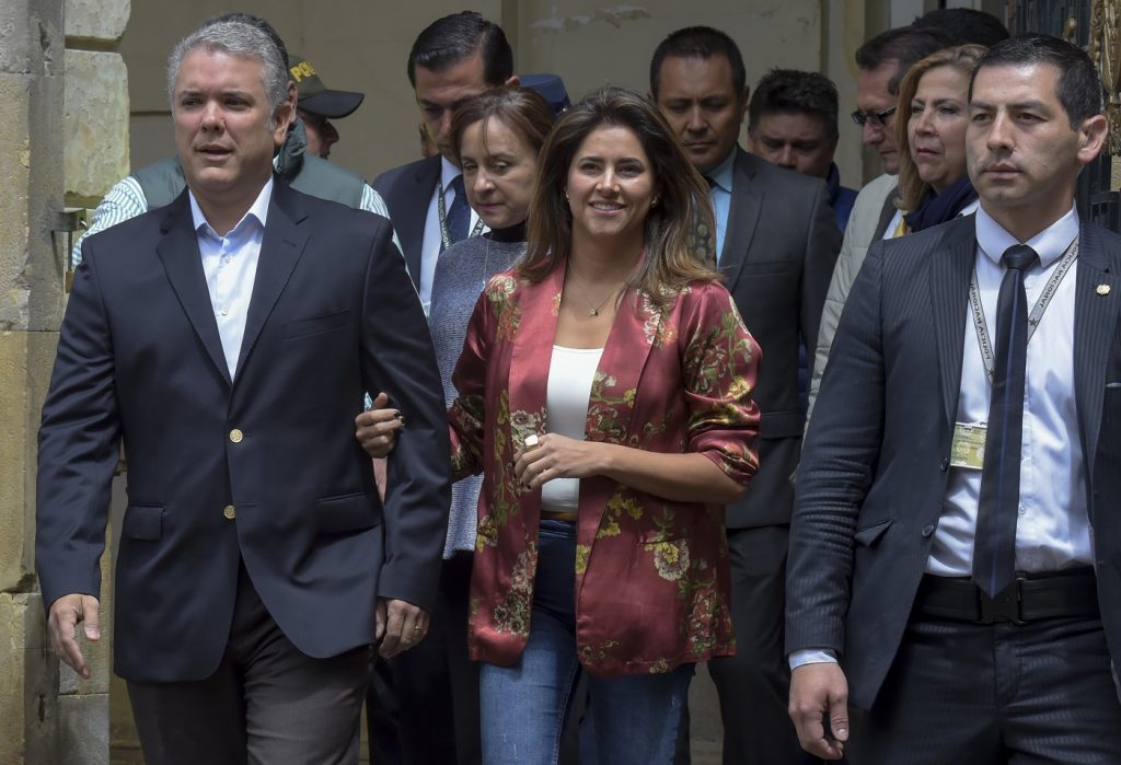 Iván Duque y María Juliana Ruiz en la Consulta Anticorrupción