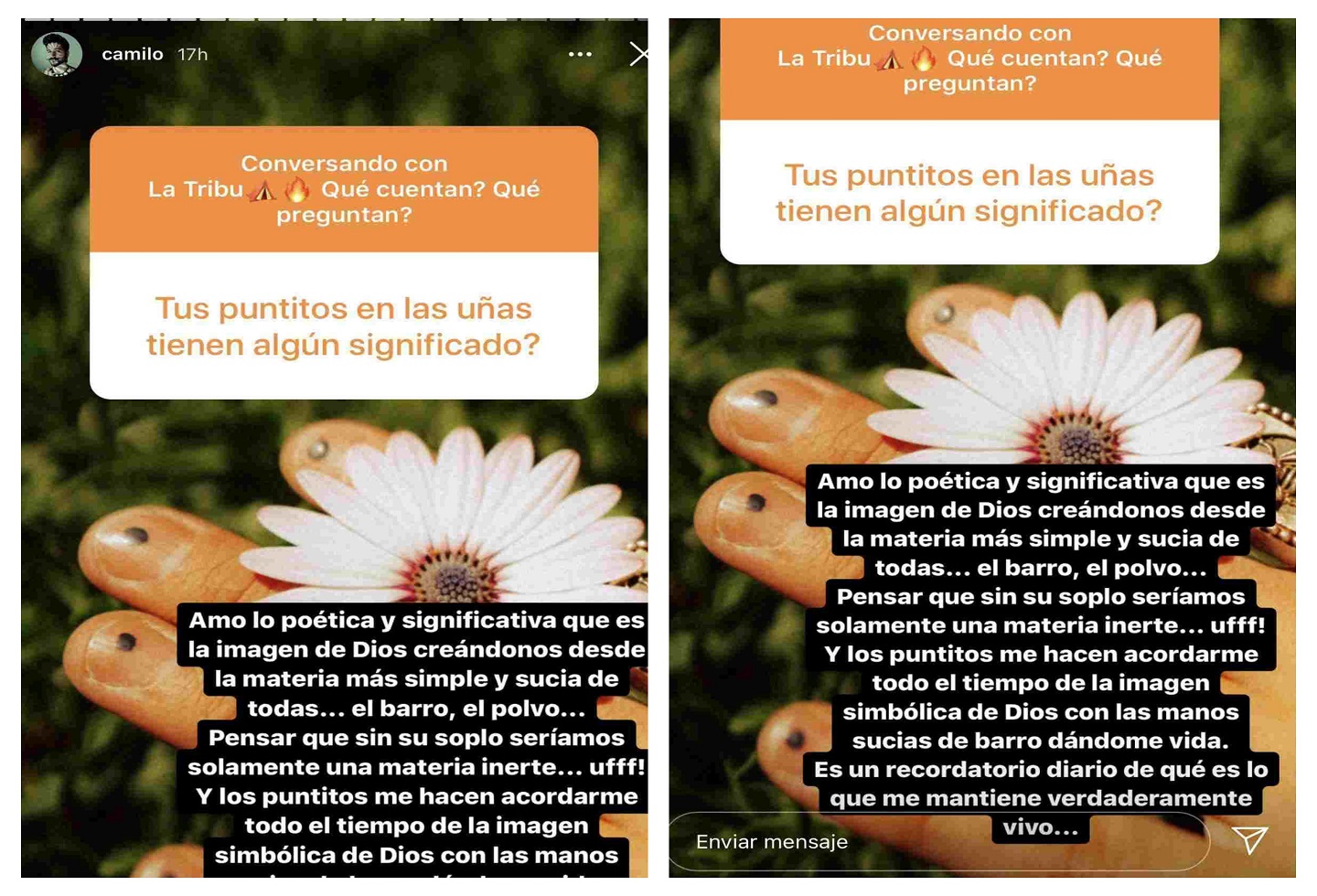 Camilo historias de Instagram