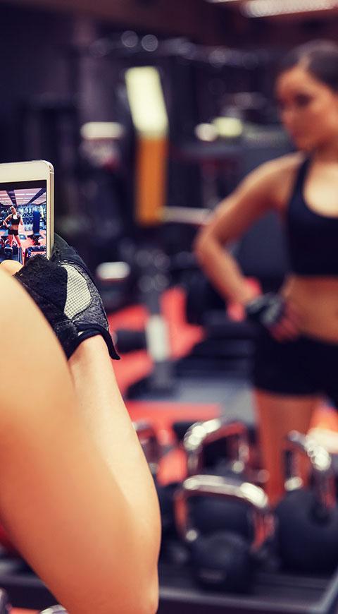 Selfie en el gimnasio