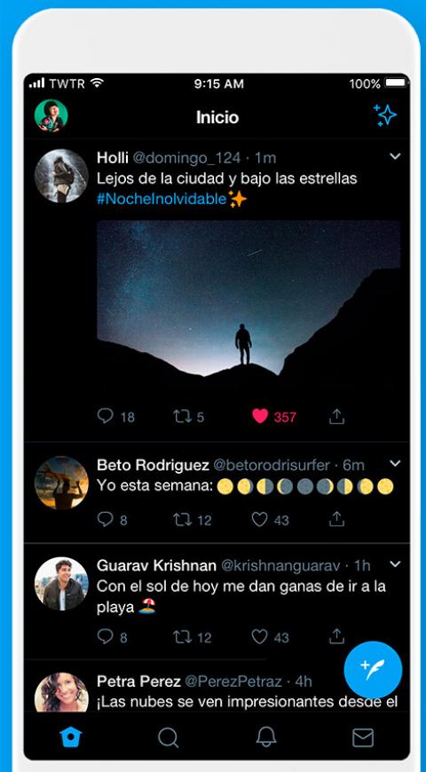 Modo oscuro Twitter