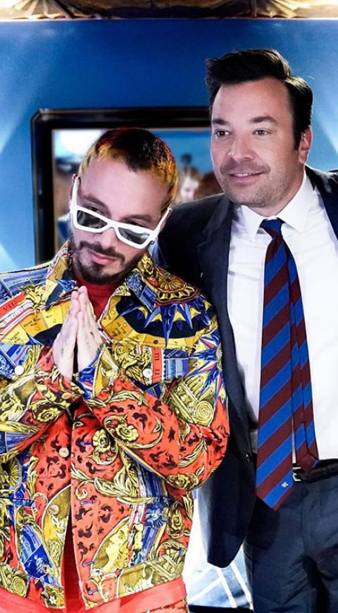 J Balvin y Jimmy Fallon