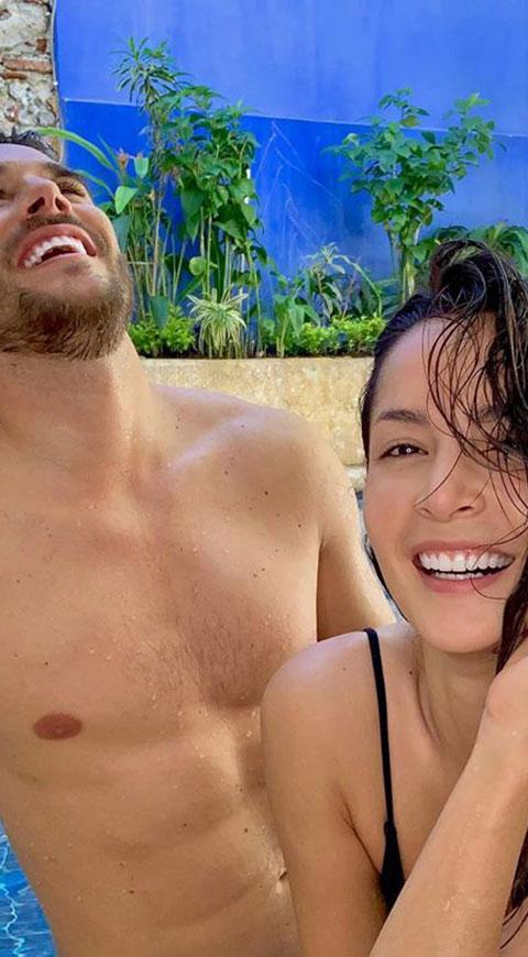 Carmen Villalobos y Sebastián Caicedo