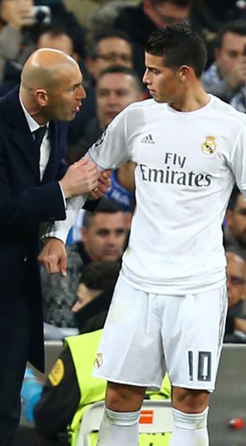 James Rodríguez y Zidane