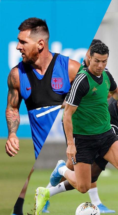 Messi y Cristiano Ronaldo