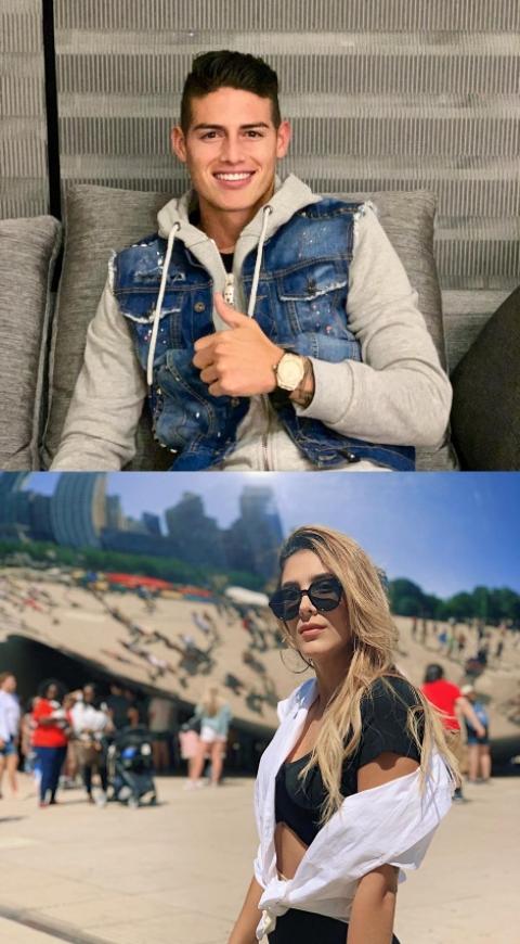 James Rodríguez y Daniela Ospina