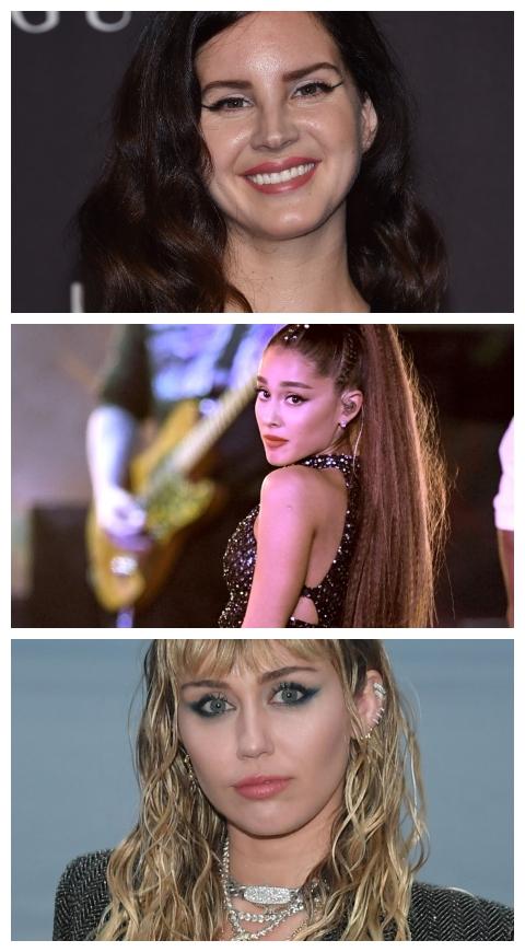 Lana del Rey, Ariana Grande y Miley Cyrus