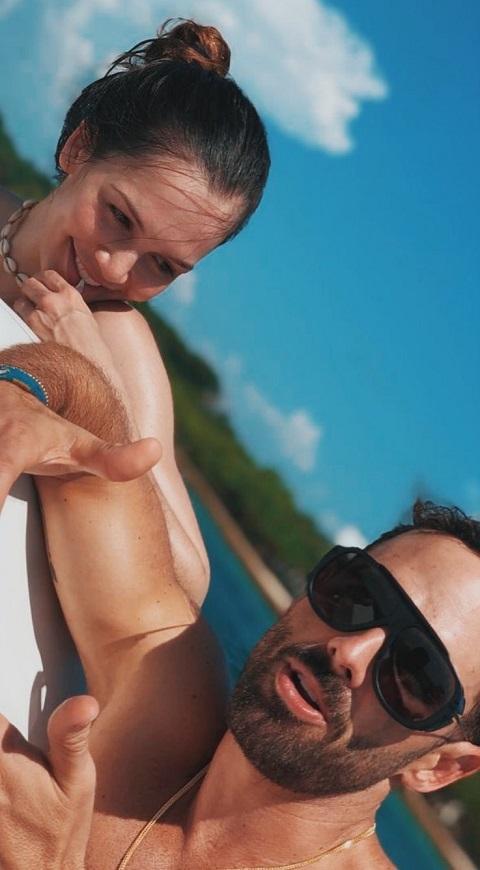 Lina Tejeiro y su novio