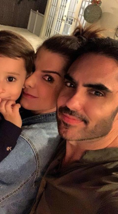 Lincoln Palomeque, Carolina Cruz y su hijo