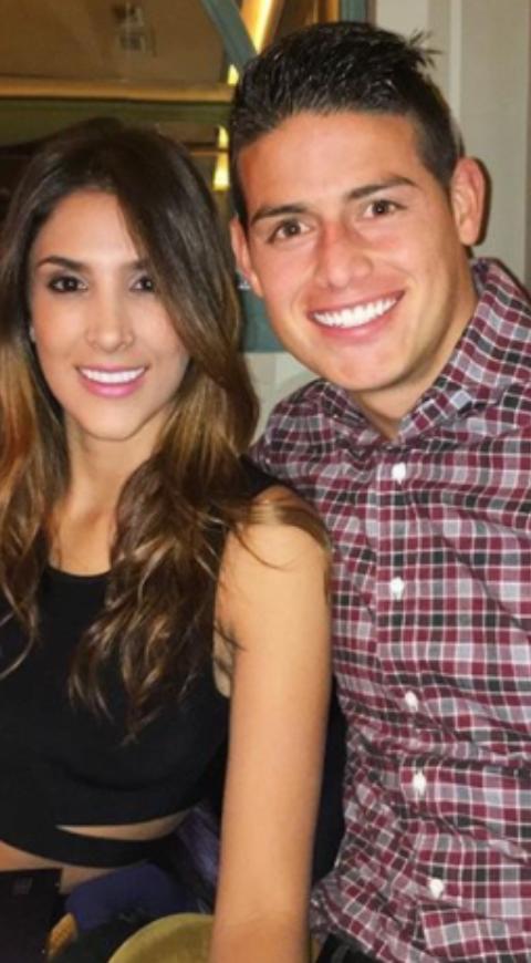 James Rodríguez y Daniela Ospina