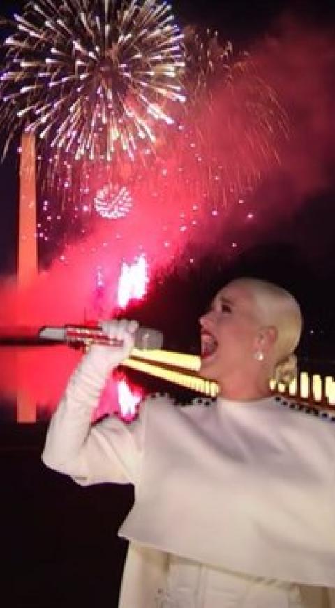 Katy Perry Fireworks Joe Biden