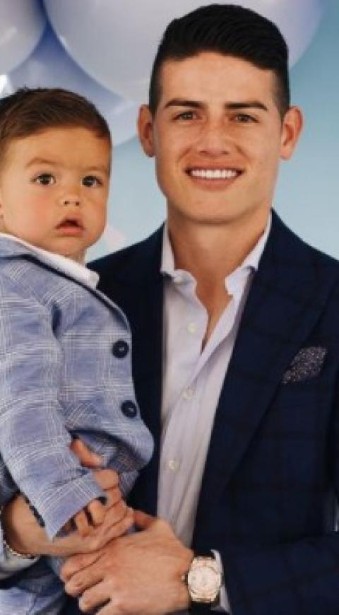 James Rodríguez y su hijo Samuel