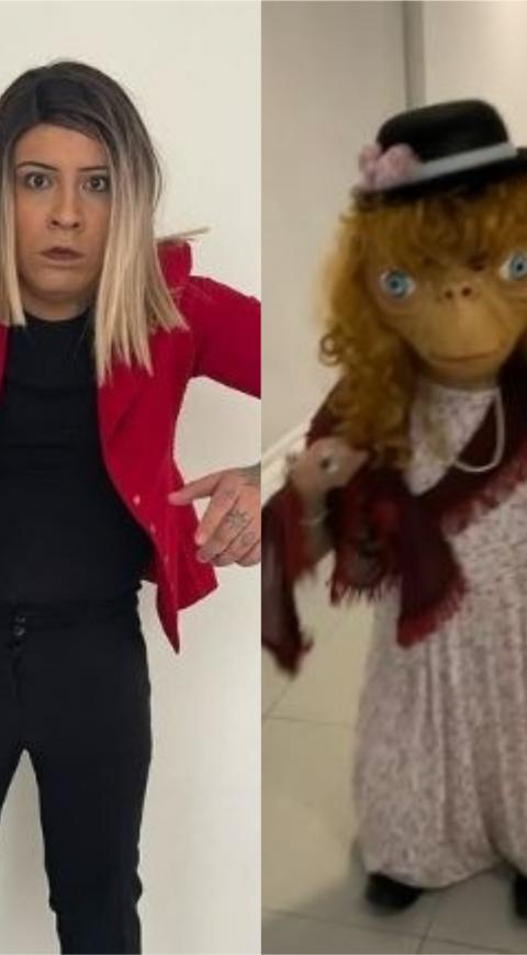 Influencer disfrazado de Doctora Pola y ET