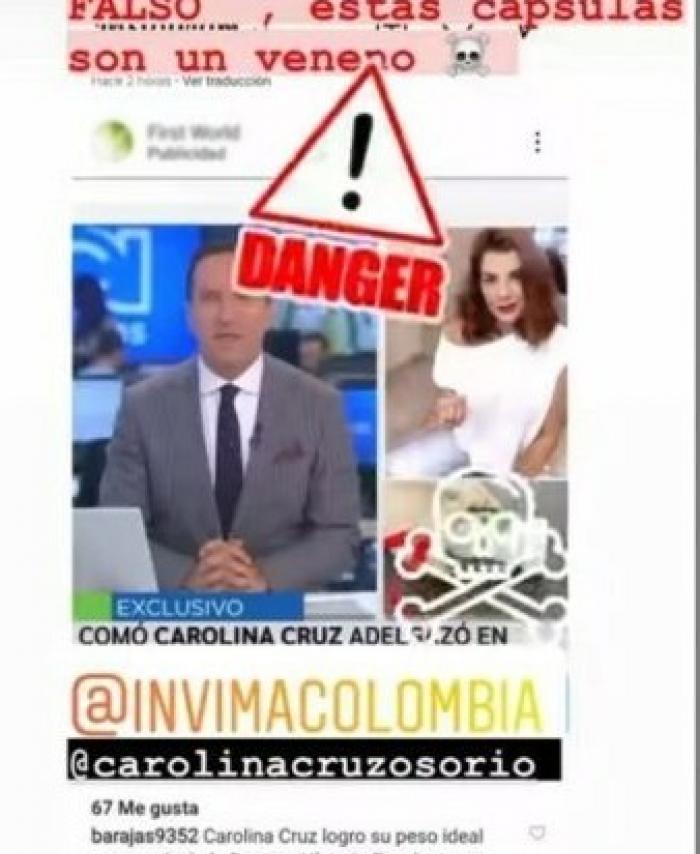 Carolina Cruz denuncia